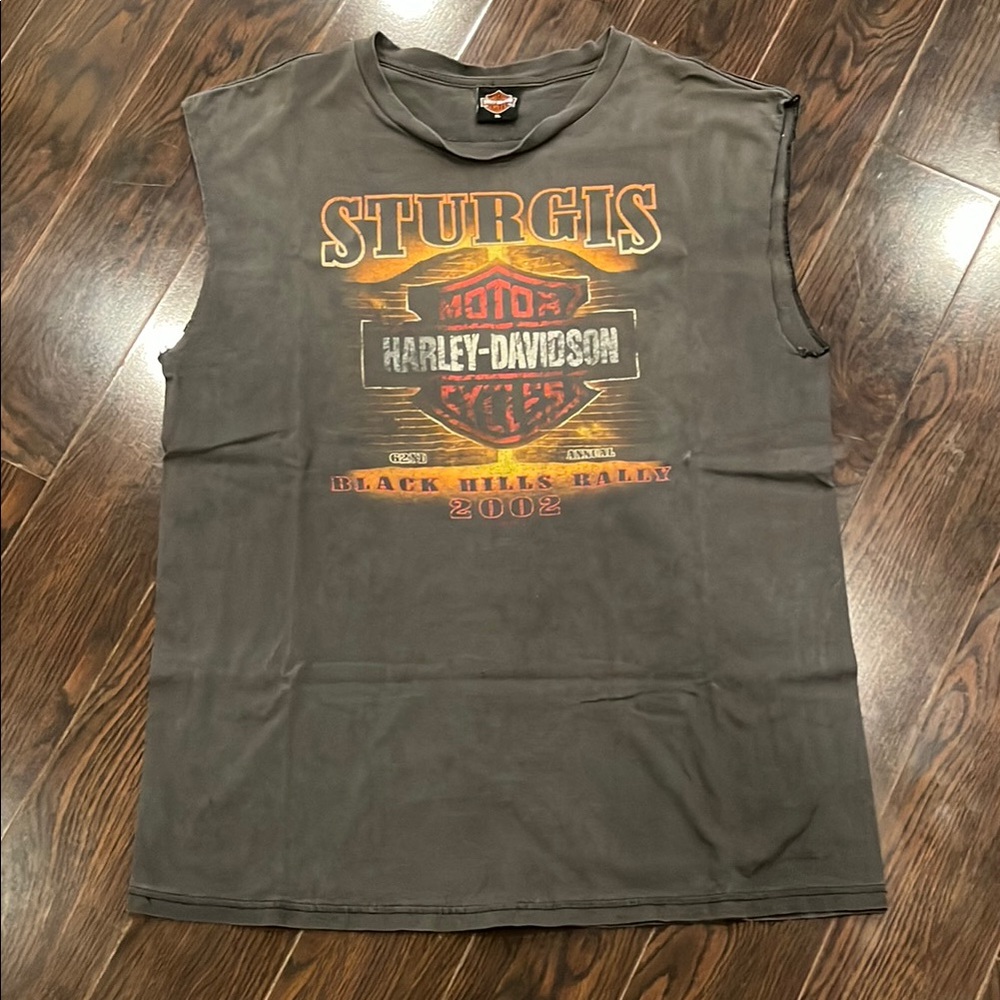 Vintage 2002 Harley-Davidson Gray Sleeveless Men's Shirt